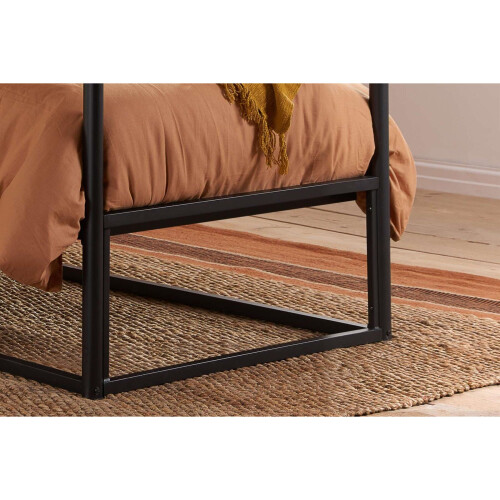 Birlea Black 4 Poster Bed Frame Metal Birlea Farringdon Canopy Bed 3FT Single 90cm 2