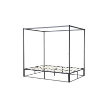 Black 4 Poster Bed Frame Metal Birlea Farringdon Canopy Bed 4FT Small Double