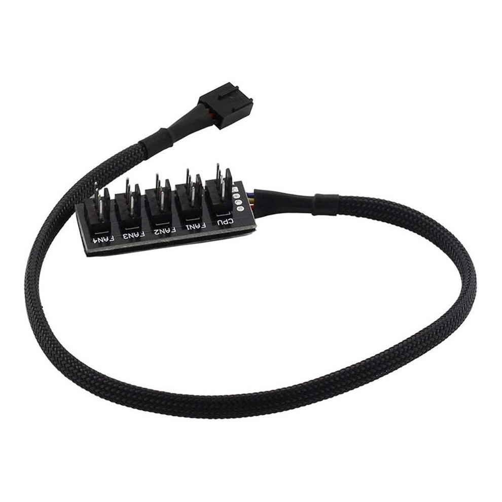 Case Pc Cooler Fan Power Cable 1 Female To 5 Male 4Pin Socket Fan Hub Splitter Cable For 4Pin Pwm Cooling Fan 4762527015788