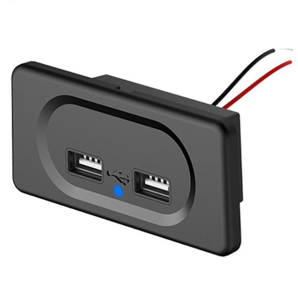 Vehicle Dc5v/3.1A Dual Usb Ports Charger Socket Modification Accessories For Car Camping Boat Motorhome 4762527006434