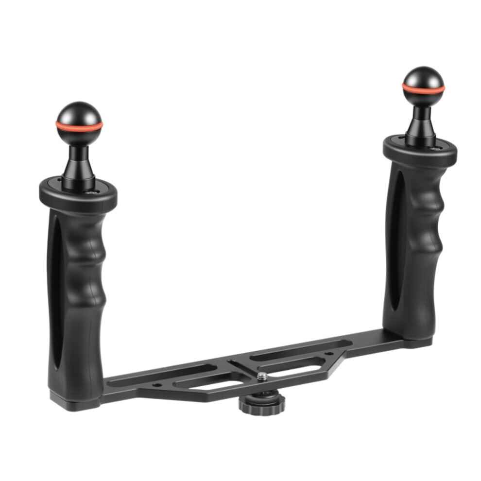 Dual Handles Aluminium Alloy Tray Stabilizer For Underwater Camera Housings Diving Camera Bracket 4762527018055