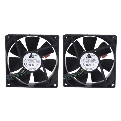 2X 90 x 90 x 25MM DC 12V 0.60A 4-pin computer cpu cooling fans