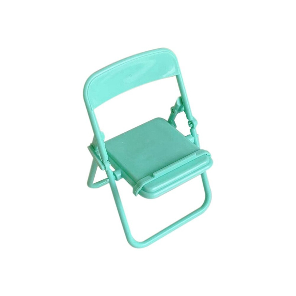Steve Cute Little Chair Mobile Phone Holder Desk Foldable Phone Stand Cell Phone Stand Holder for Desk Green