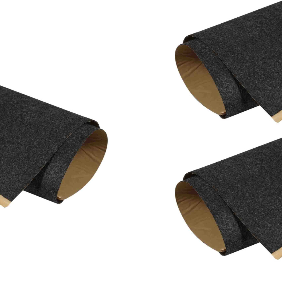 3X Speaker Cloth Car Subwoofer Box Polyester Fiber Sound-Absorbing Board Clothes Anti-Seismic Blanket Felt Gray 4762527098286