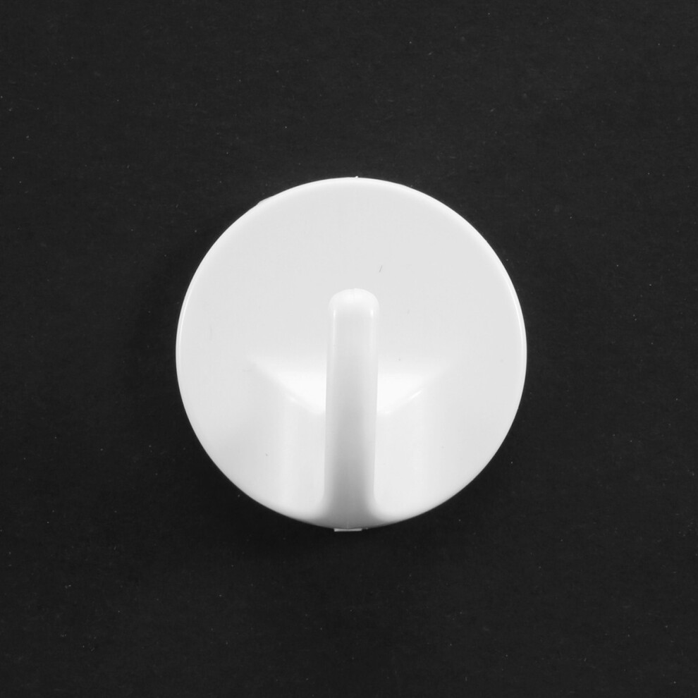 Tlily 12 Pcs Plastic Hooks Self Adhesive, Sticky Hooks Removable Wall Hooks,Stick On Hooks For Hanging Coat Cloth Towel White