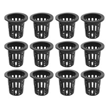 100 Pack 2.36 Inch Net Cups Slotted Mesh Wide Lip Filter Plant Net Pot Bucket Basket for Hydroponics Aquaponics Orchids