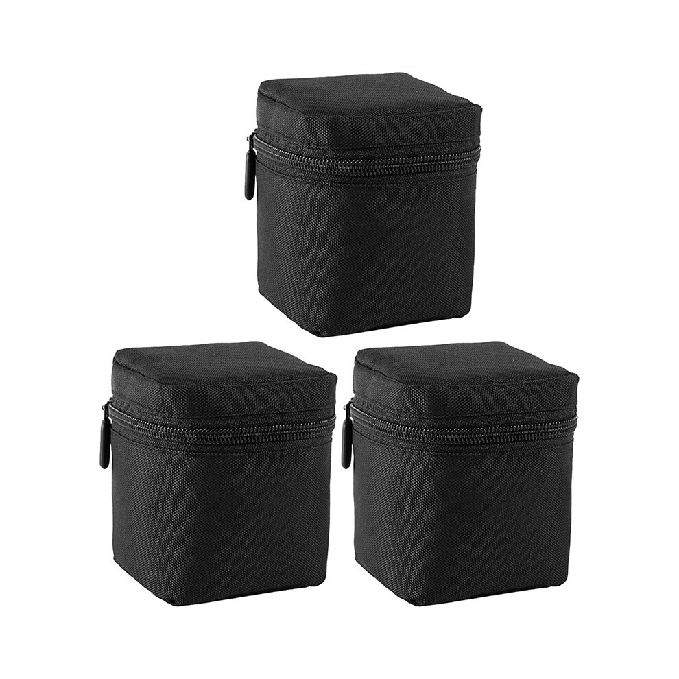 3X Camera Lens Bag Dslr Padded Thick Shockproof Protective Pouch Case Lens Pouch For Dslr Camera 4762527017416