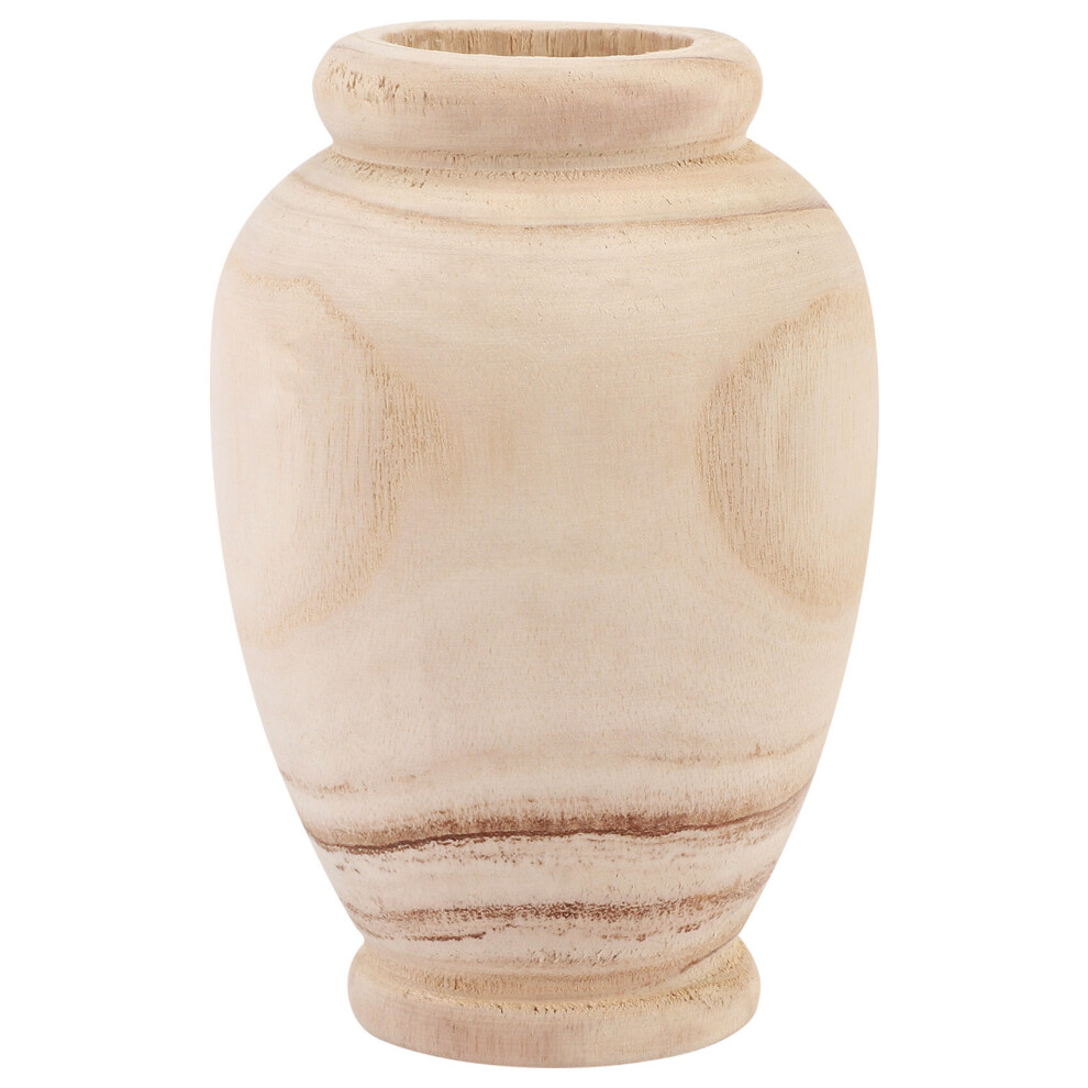 Wooden Vase Decoration Living Room Table Solid Wood Ware Flower Ornament