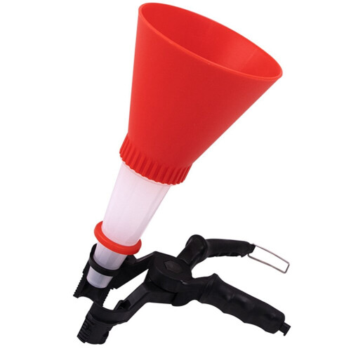 Engine Oil Filling Set Universal Oil Funnel with Adjustable Width Holding Clamp Multifunctional Pour Oil Tool A