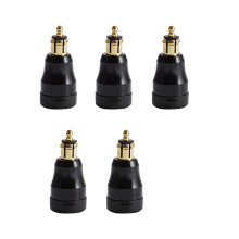 5X Motorcycle Waterproof Fast Charger with USB Type-C Port 12V/24V Qc3.0 Power Adapter Din Plug Socket Black