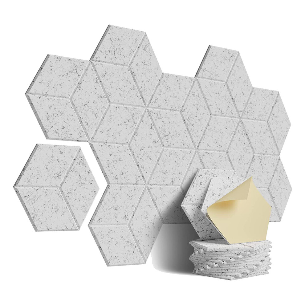 12 Pack Acoustic Foam,Self-Adhesive Sound Proof Panels,For Sound Insulation &Acoustic Treatment(Gray) 4762527087655