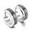 Stainless steel stud plugs hoop earrings ear studs Black Silver Roman numerals classic men, women 1