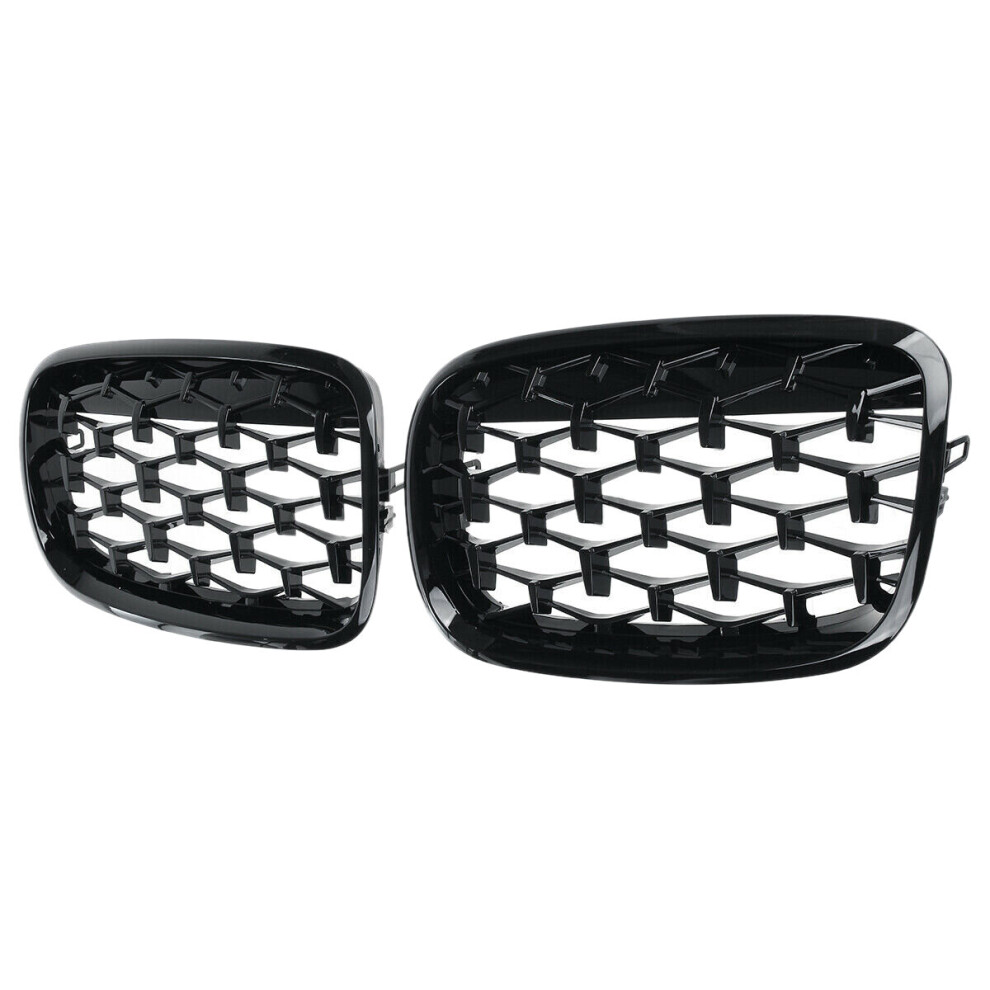 Car Diamond Grills Front Kidney Grill Chrome Mesh Grille Car Accessories For E70 E71 E72 X5 X6 2007-2013 Black 4762527085095