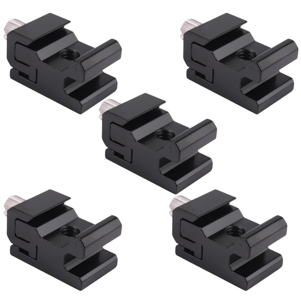 5Pcs Camera Metal Cold Shoe Hot Shoe Flash Bracket Mount Adapter With 1/4 Tripod Screw For Stand Tripod Light 4762527011445