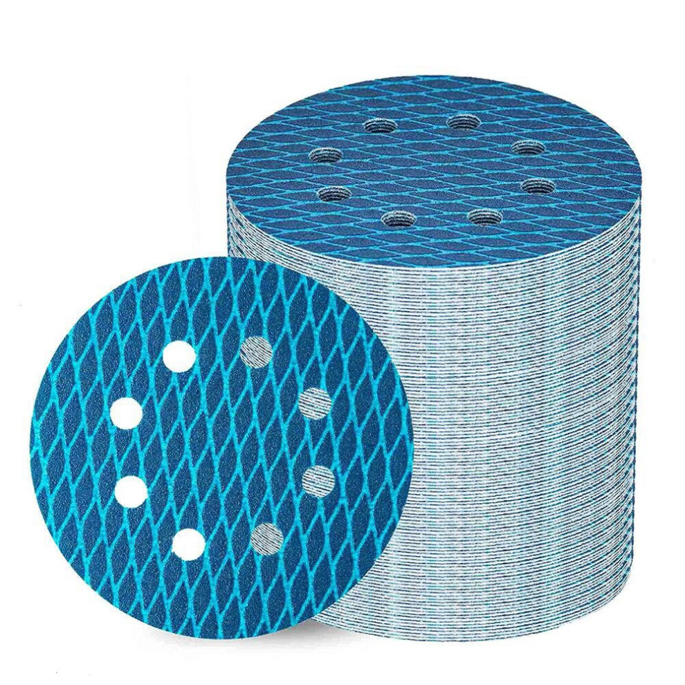 70Pcs Orbital Sander Sandpaper 5 Inch 8 Hole Sanding Disc Sand Paper Grit for Anti Blocking Sanding Discs
