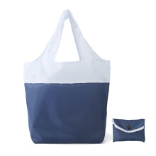 Capacity Waterproof Folding Shopping Bag -Friendly Japanese Style Waterproof for Travel Grocery Bags Blue