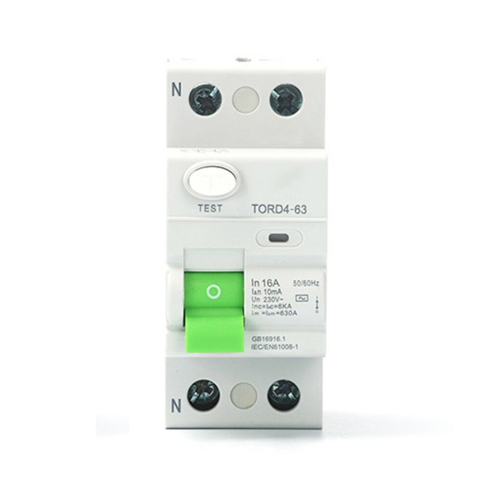 Ac 2P 6Ka Rccb Rcd 230V Residual Current Circuit Breaker Differential Breaker Safety Switch Tord4-63, 2P 16A 10Ma 4762527022472