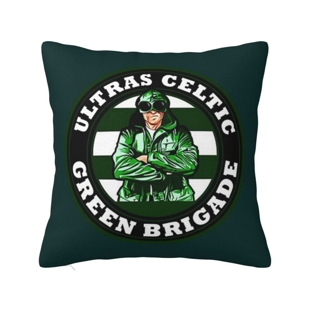 (12x12inches) Pillow Cases Green Brigade ULTRAS -Celtic FC- Couch Throw Cover 7 Size