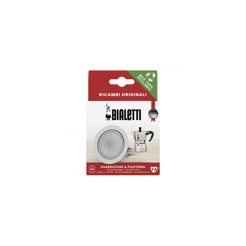 Bialetti Gasket And Filter Plate For Induction 3-Cup Moka Pots