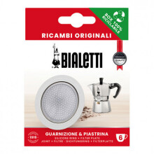 Gasket and filter plate for Bialetti Induction 6-cup moka pots