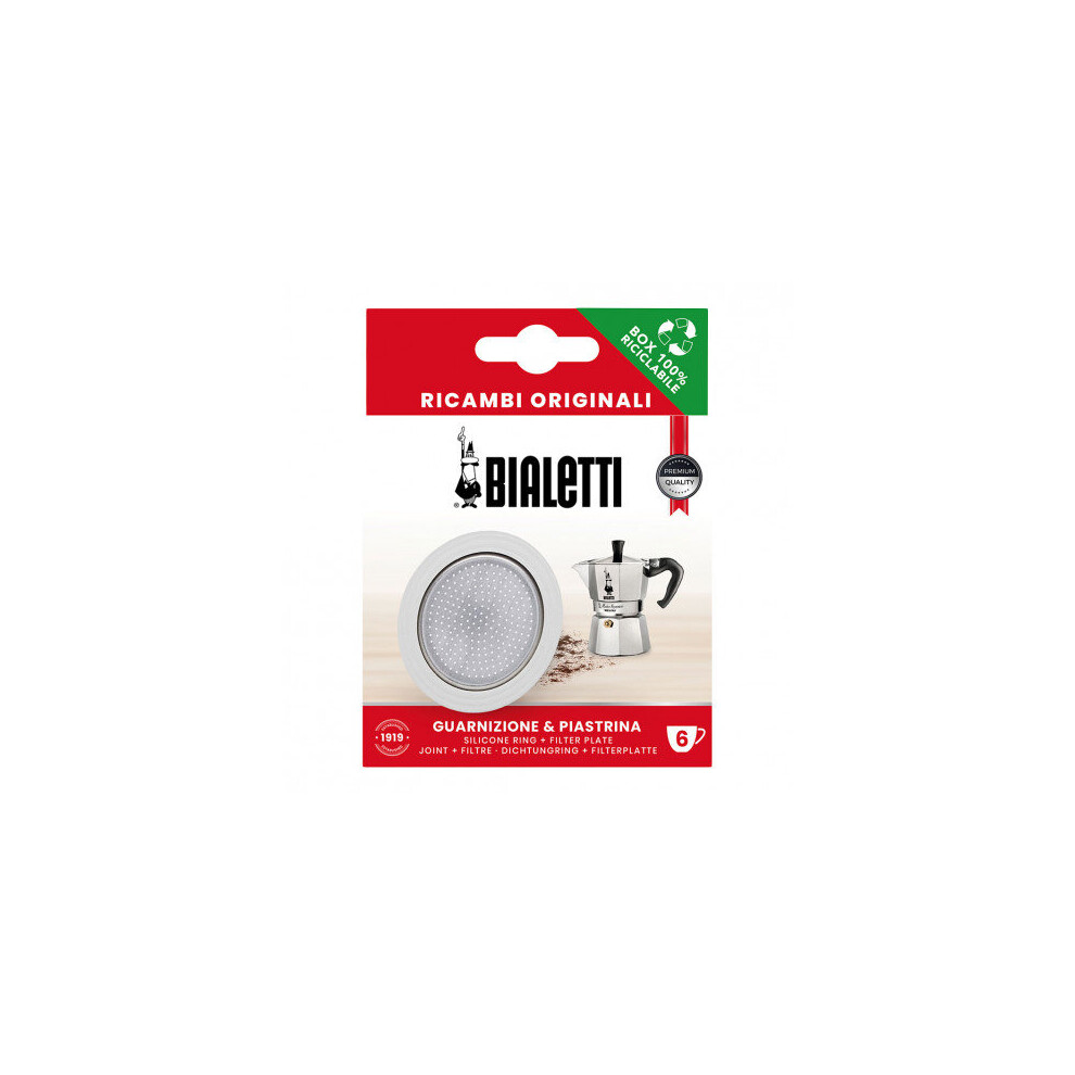 Bialetti Gasket And Filter Plate For Induction 6-Cup Moka Pots