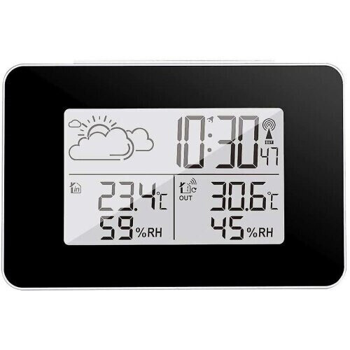 Digital Alarm Clock Wireless LCD Weather Forecast Station Thermometer Barometer Outdoor Sensor 1