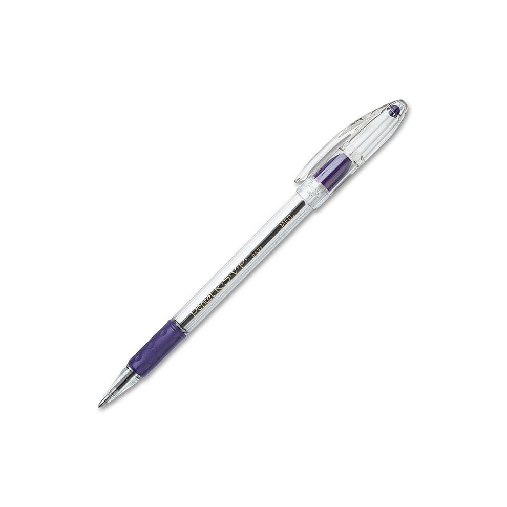 Pentel of America PENBK91V-24 RSVP Violet Medium Point Ballpoint Pen - 24 Each