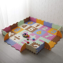 36pcs Tapis de jeu en mousse pour bébé et enfant Symbols Interlocking Floor Playmat (tapis de jeu à emboîtement)