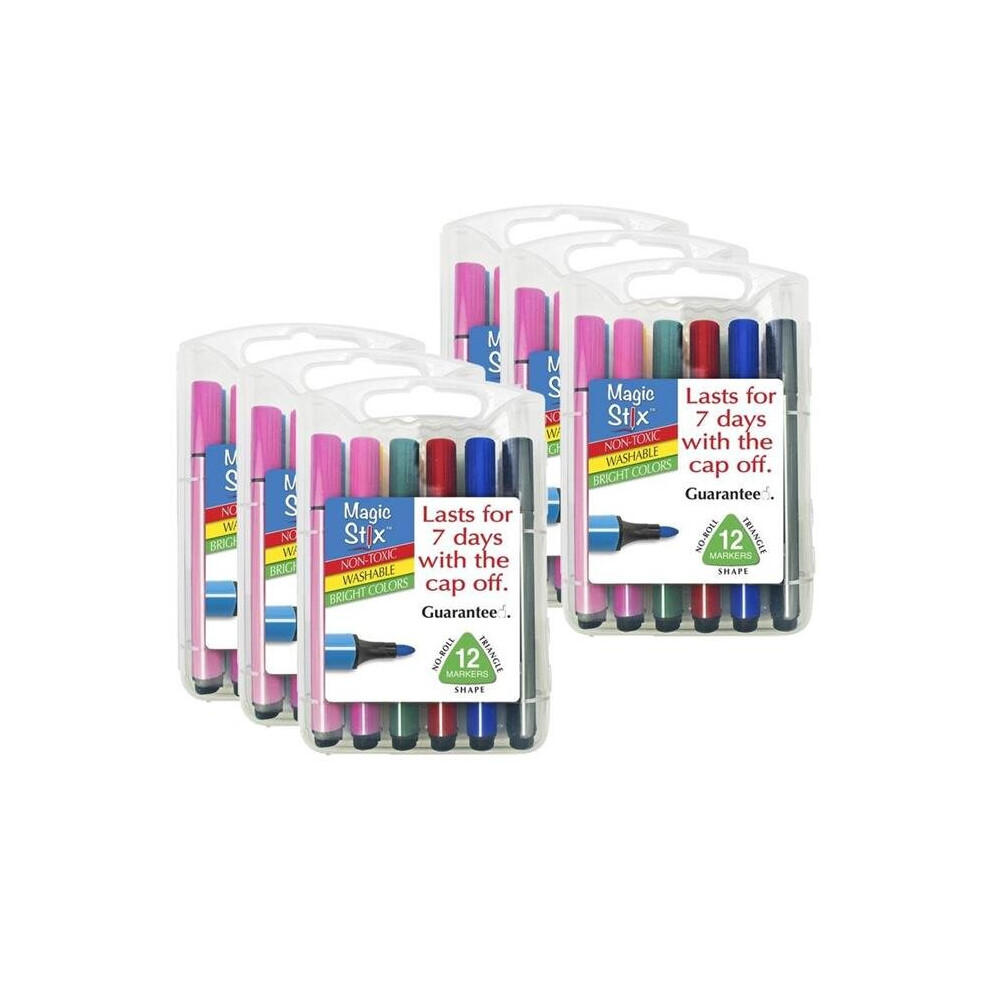 Photos - Pen The Pencil Grip TPG395-6 Triangular Magic Stix Markers - Pack of 12 - 6 per Pack