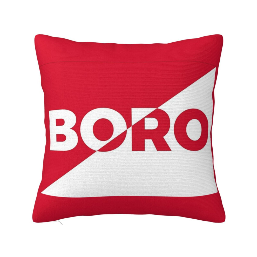 (12x12inches) Pillow Cases Middlesbrough Football Club - Boro Diagonal Couch Throw Cover 7 Size