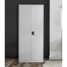 Tall Metal Cabinet Modern Storage Cupboard Wardrobe Shelf Filing Locker Unit