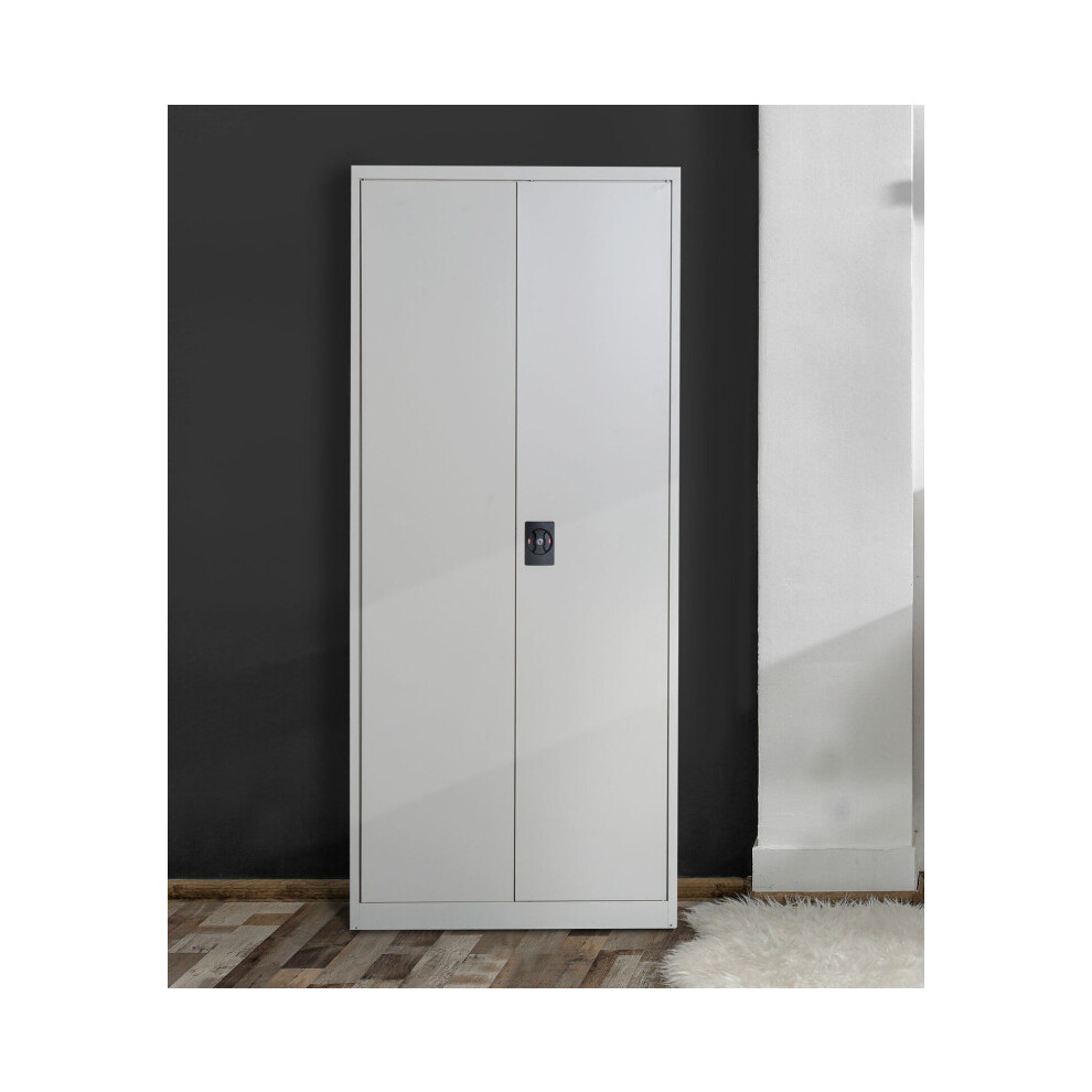 Photos - Wardrobe Tall Metal Cabinet Modern Storage Cupboard Shelf Filing Locker Unit