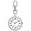 (White) Mini Retro Pocket Watch Student Keychain Watch 1