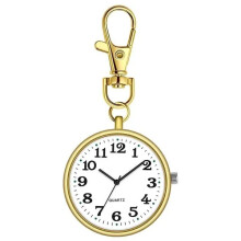 (Gold) Mini Retro Pocket Watch Student Keychain Watch