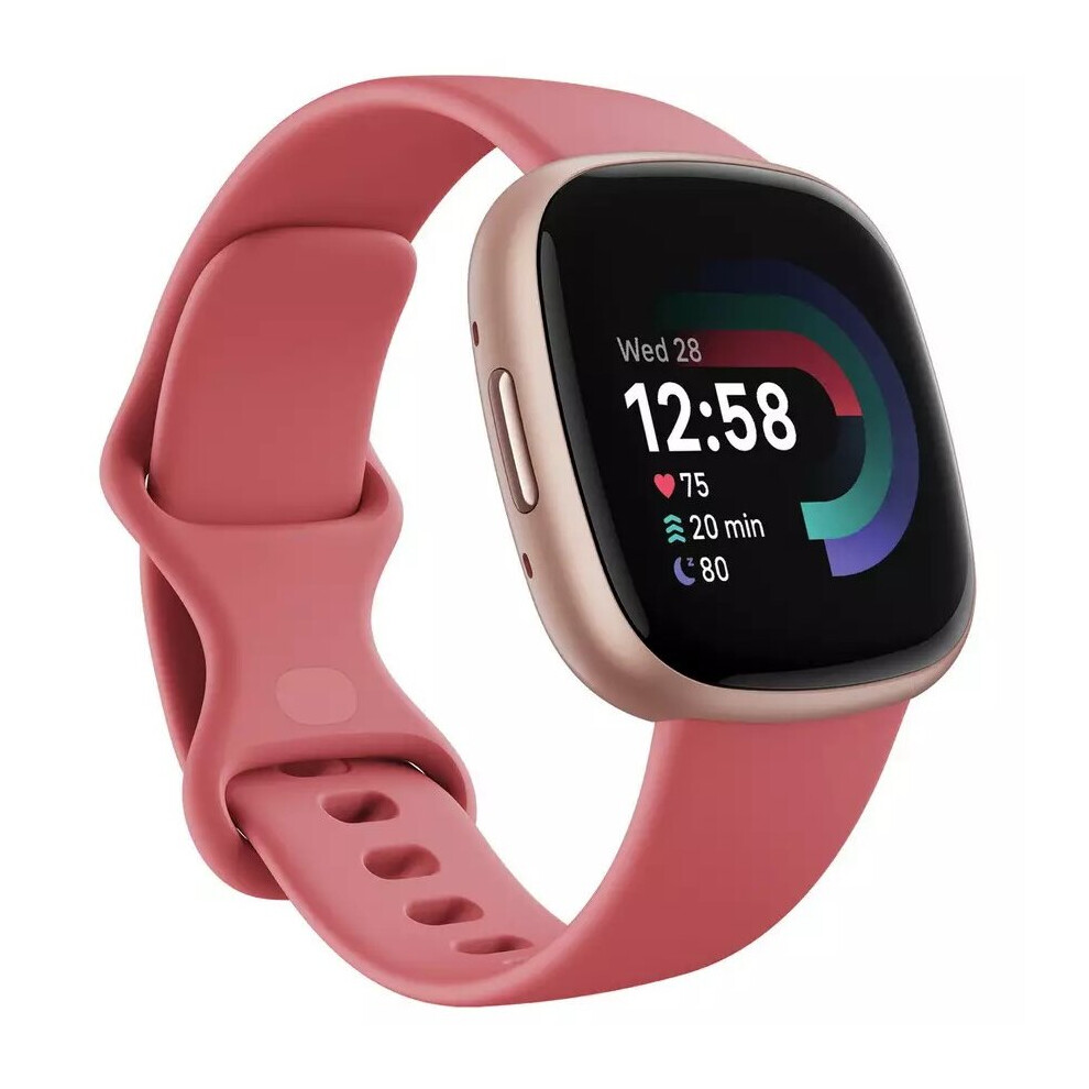 Fitbit Versa 4 FB523RGRW Smart Watch GPS HR Tracking Pink Sand/Copper Rose