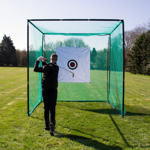 Golf Driving Practice Cage 10ft 3m High Impact Hitting Net Kunstrasenmatte 1
