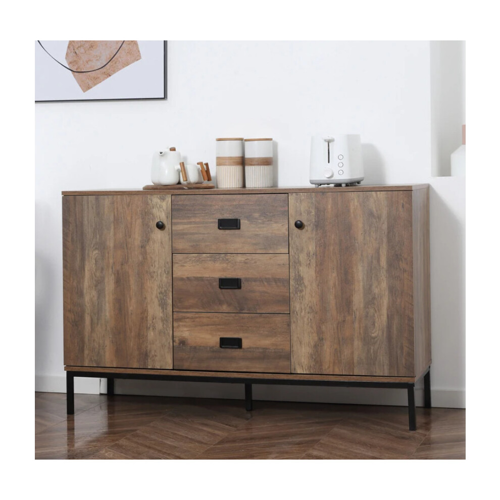 Industrial Storage Sideboard Vintage Rustic Cabinet Large Metal Cupboard Unit