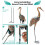Casart 2-Piece Crane Garden Statue Set Crane Sculpture Statue Decoy 7