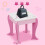 Casart Kids Vanity Table and Chair Set Princess Makeup Dressing Table 8