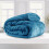(TEAL, DOUBLE) Soft Thick Fleece Blanket Sofa/Couch/Bed Throw UK 1