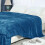 (TEAL, DOUBLE) Soft Thick Fleece Blanket Sofa/Couch/Bed Throw UK 5