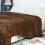 (COFFEE, SINGLE) Soft Thick Fleece Blanket Sofa/Couch/Bed Throw UK 3