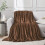 (COFFEE, SINGLE) Soft Thick Fleece Blanket Sofa/Couch/Bed Throw UK 4