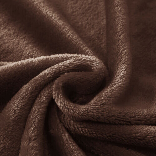 (COFFEE, DOUBLE) Soft Thick Fleece Blanket Sofa/Couch/Bed Throw UK 2