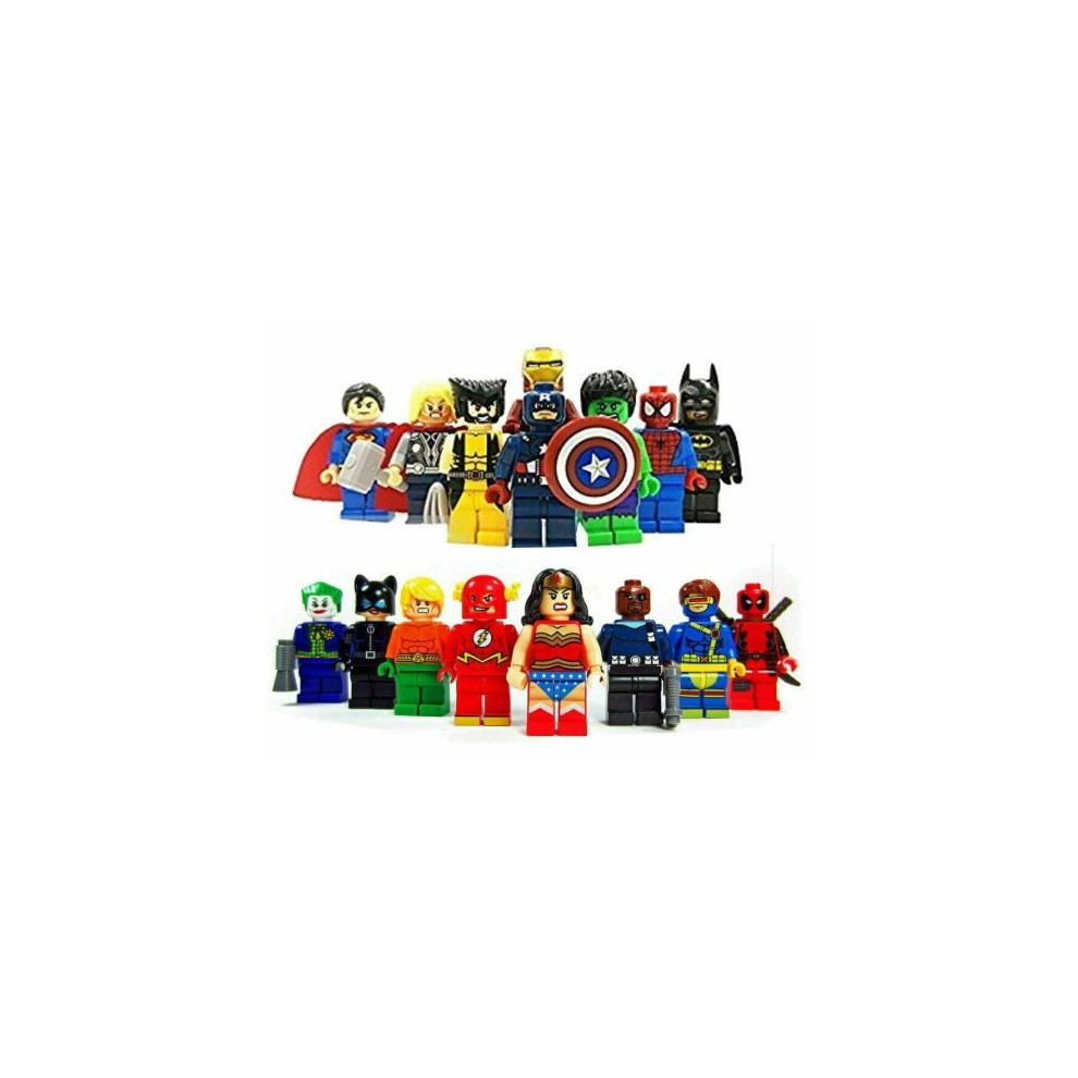 16Pcs Marvel Avengers Super Heroes Mini Figures Dc Set Fit Lego