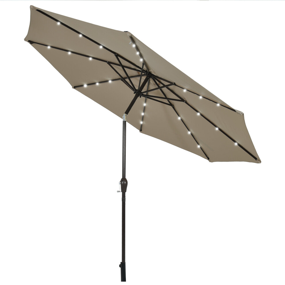 Casart 3M Solar Powered Led Lighted Patio Umbrella Table Market Umbrella