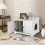 Casart Cat Litter Box Enclosure Decorative Cat Box Cabinet Storage Bench 9