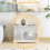 Casart Cat Litter Box Enclosure Decorative Cat Box Cabinet Storage Bench 4