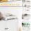 Casart Cat Litter Box Enclosure Decorative Cat Box Cabinet Storage Bench 7