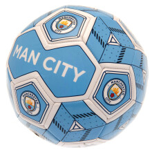 Manchester City FC Minge de fotbal, Dimensiune 3 - PVC multicolor, design cu 30 de panouri pentru copii cu vârsta între 6 și 9 ani